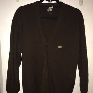 Vintage Brown Lacoste Cardigan